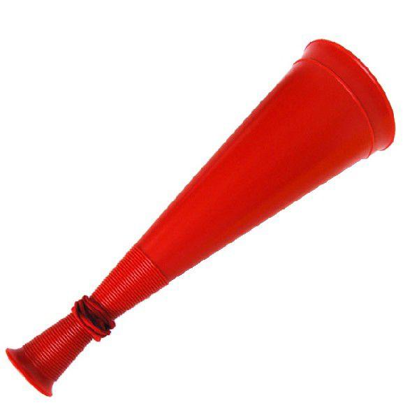 ロングビックメガホン赤色は超特大の応援用メガホン(赤 青 貴 緑)です。長さ51センチの迫力サイズ！応援が盛り上がること間違いなし。日本製で安心！先端部分の生地が二重になっていて、生地が厚く補強されていて丈夫です。光に透かせて見ると、先の部...