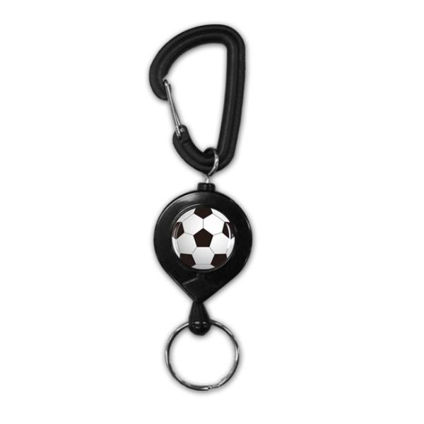 黒リールキー サッカーボール柄