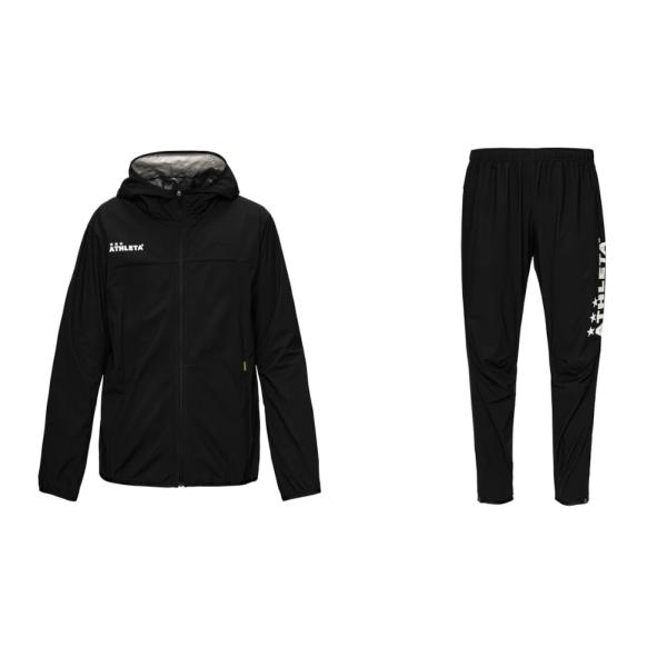 ATHLETA（アスレタ） ウィンドウォームジャケット＆パンツ(上下セット） BLK/BLK 【02428】【02430】 [サッカー/フットサルウェアー]