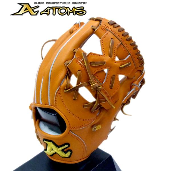 ☆湯もみ加工済み】ATOMS(アトムズ) 一般硬式グラブ 内野手用 右投げ用