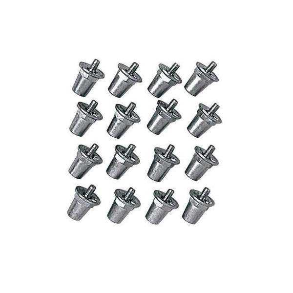 ☆18mm×16本入り取替アルミスタッド。■素材：アルミニウム■質量：約140g■18mm×16本入り（16本セット）■6角レンチ使用■サッカー／ラグビー兼用