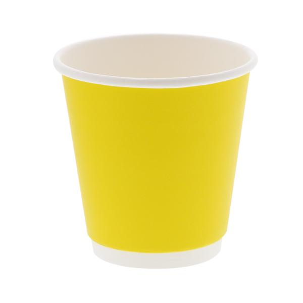 紙コップ 二重断熱カップ 10オンス(300ml) 口径90mm イエロー 25個 ZE10-D-YELLOW BMターゲット