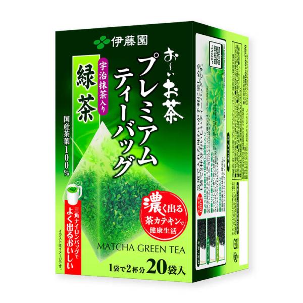 伊藤園 よく出るおいしいプレミアムティーバッグ 抹茶入り緑茶 1 8g 20