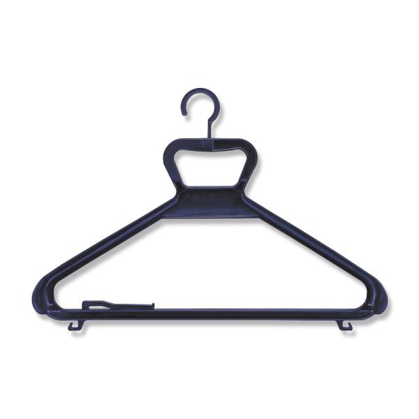 ●JANコード：4901755087611●備考：サイズ:幅405×厚42mm 材質:PP 入数:5本〇スーツバッグ専用の、持ち運びハンガーです。フックは収納できます。〇カラー:黒〇この商品は「 キャリーハンガー スーツバッグハンガー 5本...