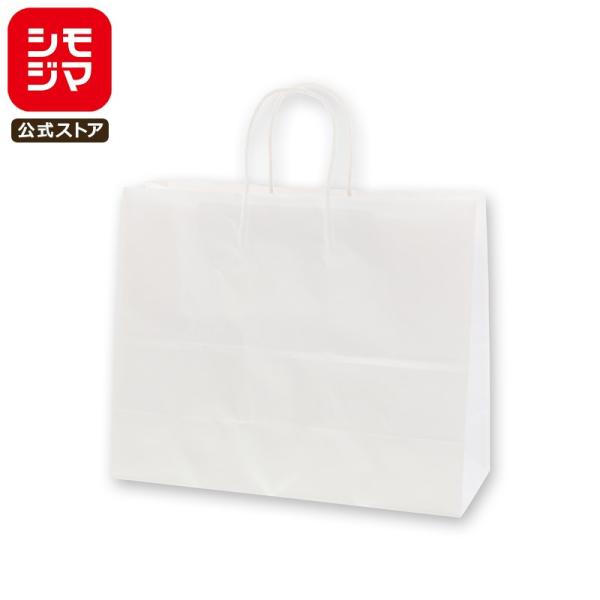 他サイト： HEIKO 紙袋 手提げ紙袋 25チャームバッグ 38-3 白無地 幅380×マチ150×高310mm 50枚入 ホワイトの商品画像