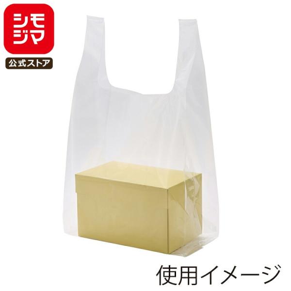 JANコード：4901755472837 シモジマコード：006638337サイズ：厚0.03mm×幅240/全体幅370mm×高450mm(マチ：130mm)　材質：LDPE ナチュラル原反LDポリエチレンを使用したソフトタイプのレジ袋で...