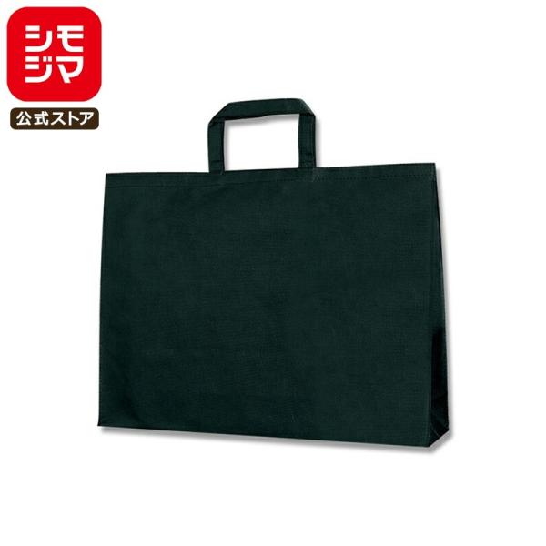不織布 手提げ袋 10枚入 黒 サイズ 幅530×マチ120×高400mm (L) シモジマ HEIKO