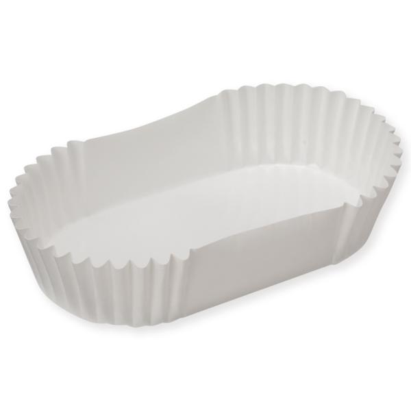 製菓資材 ベーキングカップ ペットカップ 小判型 122×65×30 純白 300枚