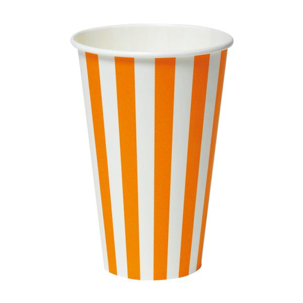 こっぷページです アベシン 紙コップ 約12オンス (MAX約360ml) ストライプ 50個入 口径