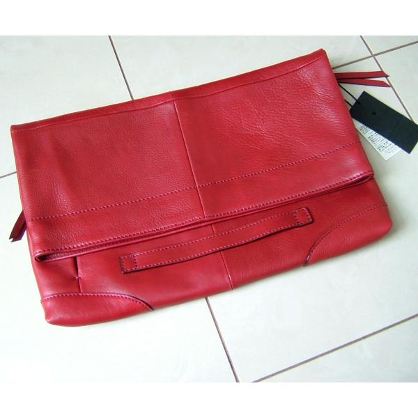 TORNADO MART（トルネードマート） 牛本革レザー 赤レッド クラッチ