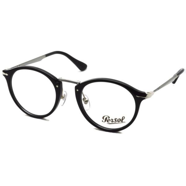 Persol ペルソール メガネフレーム 3167v 95 ブラック シルバー カリグラファーエディション ボストンラウンドコンビネーション イタリア製 国内正規品 Persol 3167v 95 Black Calligrapheredition Props オンラインショップ 通販 Yahoo ショッピング