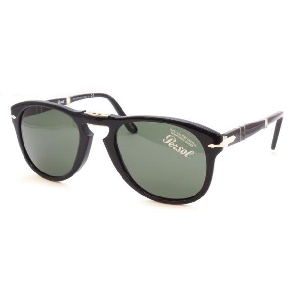 Persol ペルソール サングラス 714 95 31 ブラック ダークグリーンレンズ 折りたたみ ティアドロップ イタリア製 国内正規品 送料無料 Persol 714 9531 Props オンラインショップ 通販 Yahoo ショッピング
