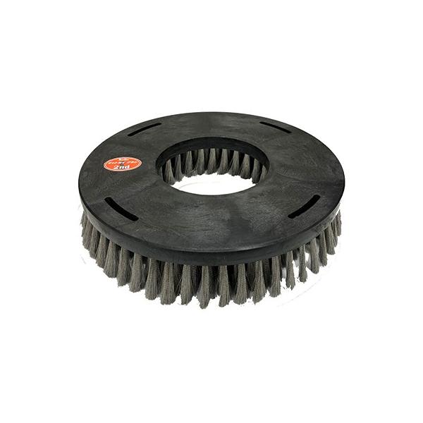 ●サイズ:14インチ●極細ステンレス線 :0.15mmのみ●毛丈 :60mm●用途:ノンスリップシート、磁器タイル、凹凸床洗浄に ※プレート金具は別売です。