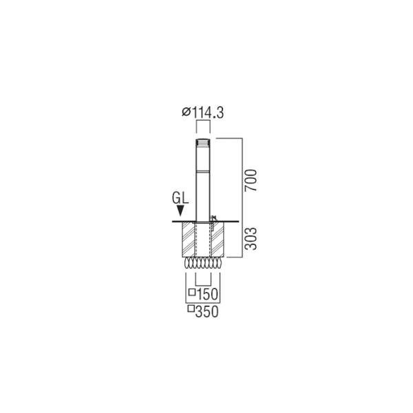 ユニオン 車止め 防護柵 スタンダードタイプ アルミ鋳物 ステンレス ランドポール 防護柵 エキスポール 脱着式 車止め ランドポール Lp 570ad Mbk Lp 570ad Mbk Proshop伊達