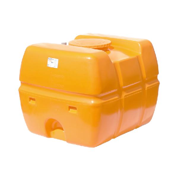 オレンジ色の非常用給水タンク スイコー スーパーローリータンク 400L SLT-400 25Aバルブ直付