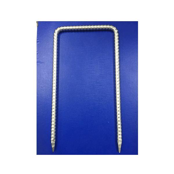 法人のみ WPT (/AK) Ｗボード用 連結金具　固定用アンカー　Ｕ字型杭　【50点セット】　（Ｄ10mm×125mm×250mm）