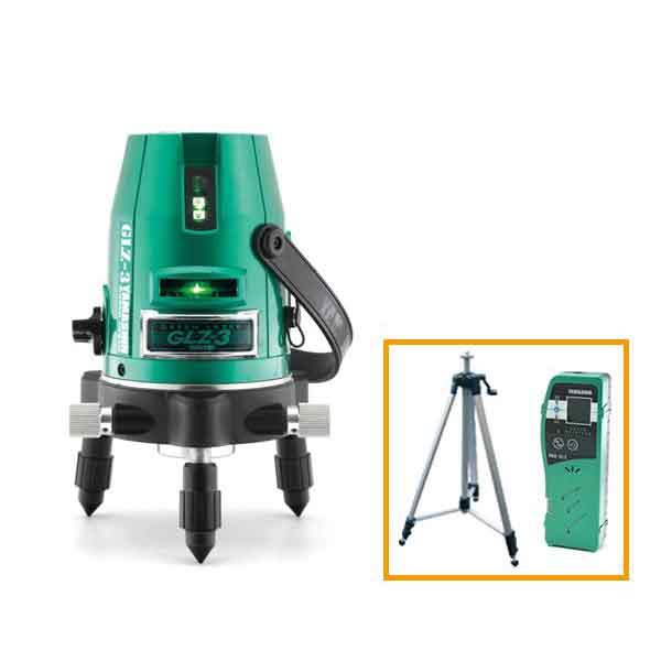 【仕様】・照射ライン：水平ライン（１１０°照射）、たち線１本（正面縦）、地墨ポイント（赤）・光源：可視光半導体レーザー２.５mW以下５３２nm(緑）、鉛直・地墨：６５０nm(赤色レーザー）・水平ライン精度：１０メートルで±１mm・縦ライン精...