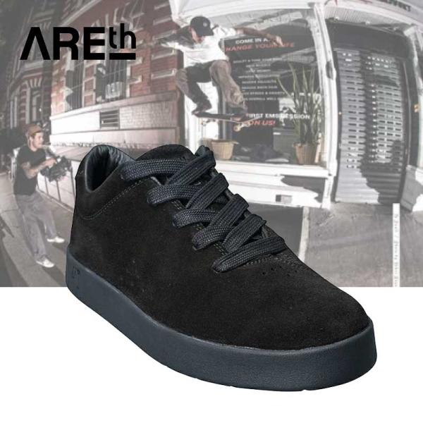 アース シューズ アイレース AREth I LACE　ALL BLACK  スケートシューズ スエード　スケシュー　