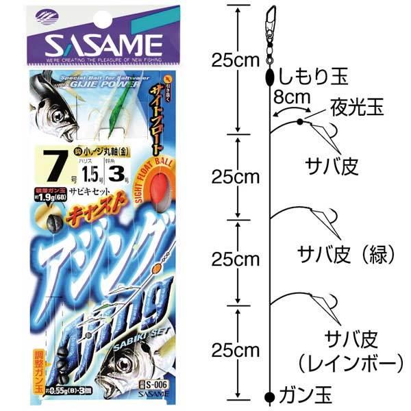 ささめ 品番 S 006 キャストアジングサビキ 8号 メール便ok Ii27 プロショップケイズ 通販 Yahoo ショッピング