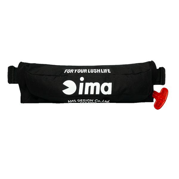 ima INFLATABLE LIFE BELT アイマ インフレータブル ライフ ベルト ［logo］/BLACK #T-LJ010【メール便NG】