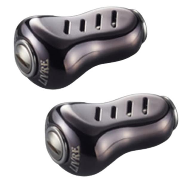 【未使用】LIVRE リブレ Fino+(フィーノプラス)実釣未使用品2ノブ単体 fino+ フィーノプラス 2個 ブラックIP シルバー Livre リブレ