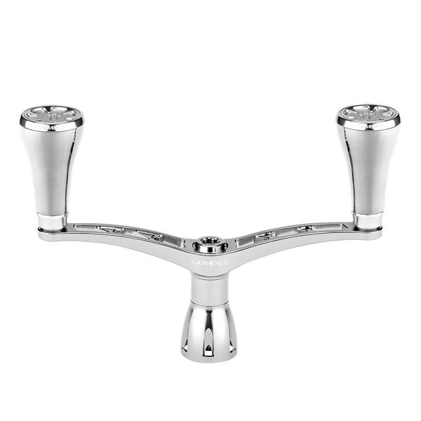 ゴメクサス　ダブルハンドル　98mm ダイワ用　シルバー/チタンノブ ゴメクサス ダブルハンドル 98mm ダイワ用 シルバー/チタンノブ