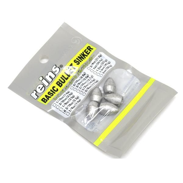 レイン ベーシックバレットシンカー 3/16oz (5.3g) #シルバー【メール便OK】