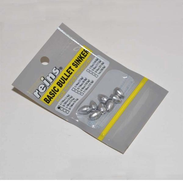 レイン ベーシックバレットシンカー 1/16oz (1.8g) #シルバー【メール便OK】
