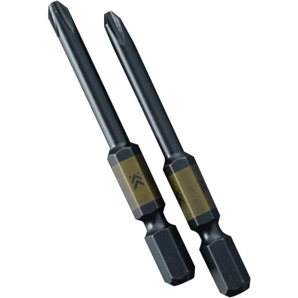 フジ矢 黒金 段付ビット +2x65mm 2本組 クロキン 先端マグネット入り 5202D-65-BG ビットシリーズ KUROKIN