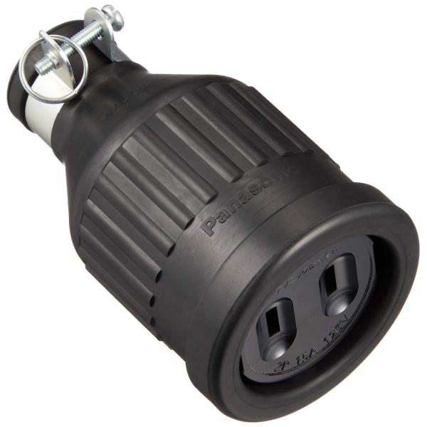 パナソニック Panasonic 配線器具 WA3219KP 防水ゴム コードコネクタボディ 2P 15A 125V/P ブラック
