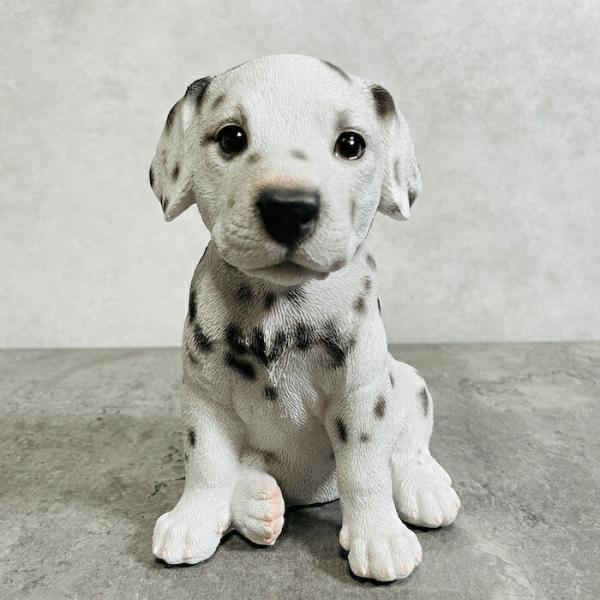 かわいい 犬 置物 お座り ダルメシアン 動物 おしゃれ 玄関 贈り物 可愛い インテリア ガーデンオーナメント