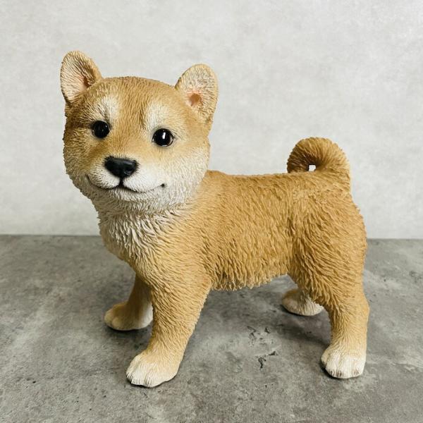 かわいい 犬 置物 横向き柴犬 イヌ 動物 おしゃれ 玄関 贈り物 可愛い インテリア ガーデンオーナメント トイレ 卓上