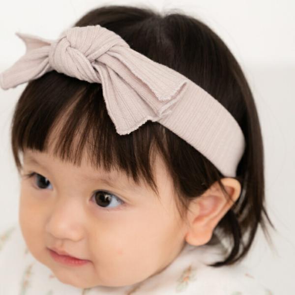 10色から選べる リブヘアバンド かわいいベビーギフト Lien de famille  おしゃれで可愛いプレゼント
