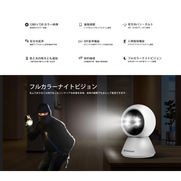 �h�ƃJ���� C991 �����J���� �p���`���g WiFi�Ή� �y�b�g�J���� �X�}�z���u���� �����p PSE �Z�K 6�����ۏ� ���i�摜2