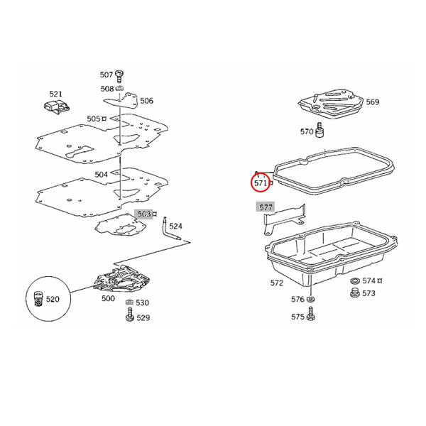 �x���c R107 280SLC 380SLC 450SLC_5.0 500SLC 280SL 300SL AT�I�C���p���K�X�P�b�g 722.3�n/722.5�n 1262711080 ���i�摜1