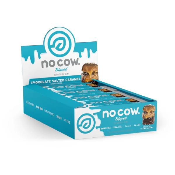 ノー カウ ディップドチョコレート塩キャラメル プロテインバー 12本入り No Cow Dipped: Choc Salted Caram お取り寄せ