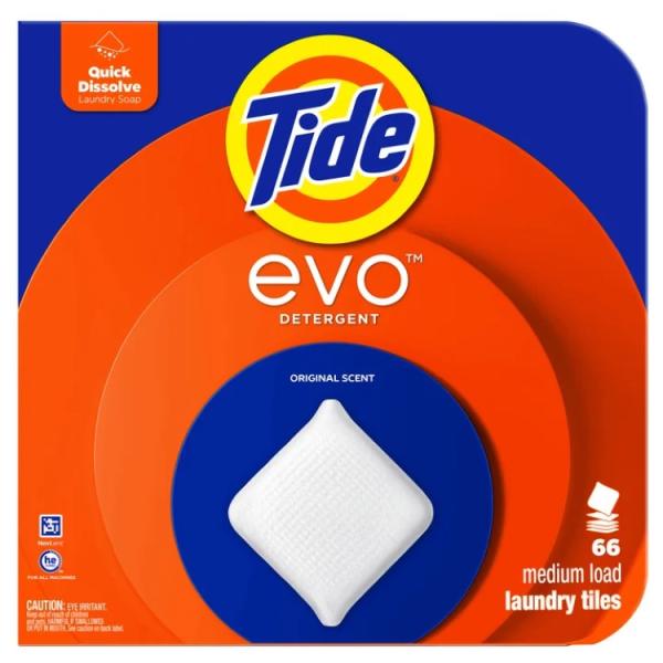 お取り寄せ タイド エボ ランドリー洗剤タイル オリジナル 66回分 Tide Evo Laundry Detergent Tiles, Original, 6