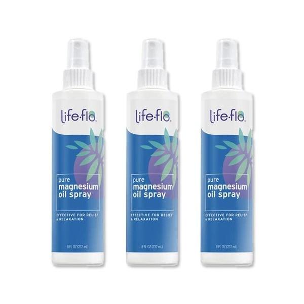 [3個セット] ライフフロー ピュアマグネシウムオイルスプレー ボディオイル 237ml (8floz) Life-flo Pure Magnesium Oil Spray