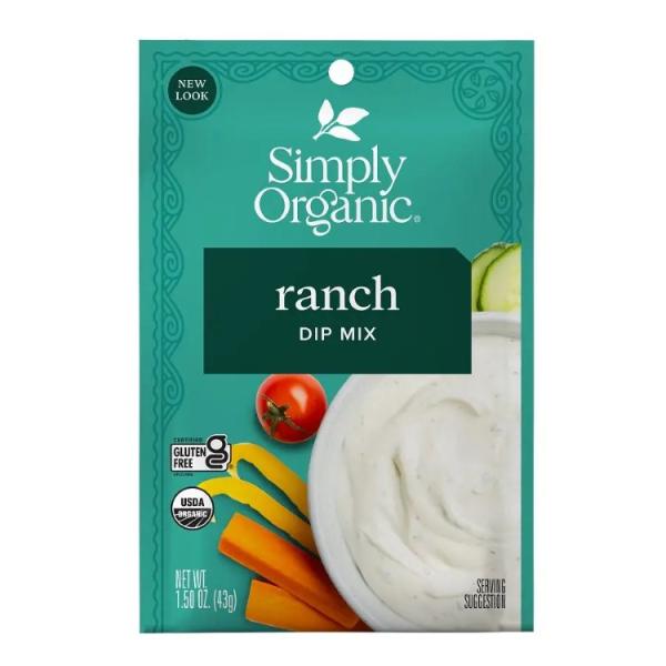 シンプリーオーガニック ランチディップミックス 43g Simply Organic Ranch Dip Mix 1.50 oz. 【お取り寄せ商品】 お取り寄 お取り寄せ