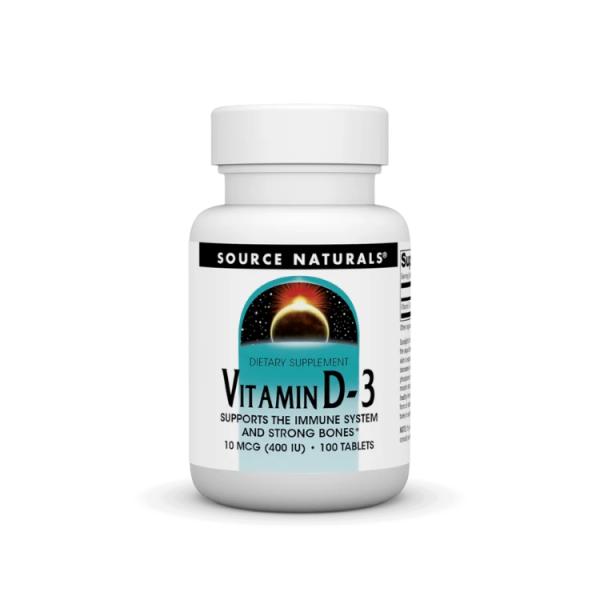 ソースナチュラルズ ビタミンD3 400IU 100粒 Source Naturals Vitamin D-3 400 IU 100 Tablet 【お取り寄せ お取り寄せ