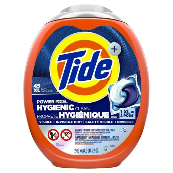 お取り寄せ タイド ハイジニッククリーン パワーポッズ 洗濯洗剤パック オリジナルの香り 45個 Tide Hygienic Clean Power PODS