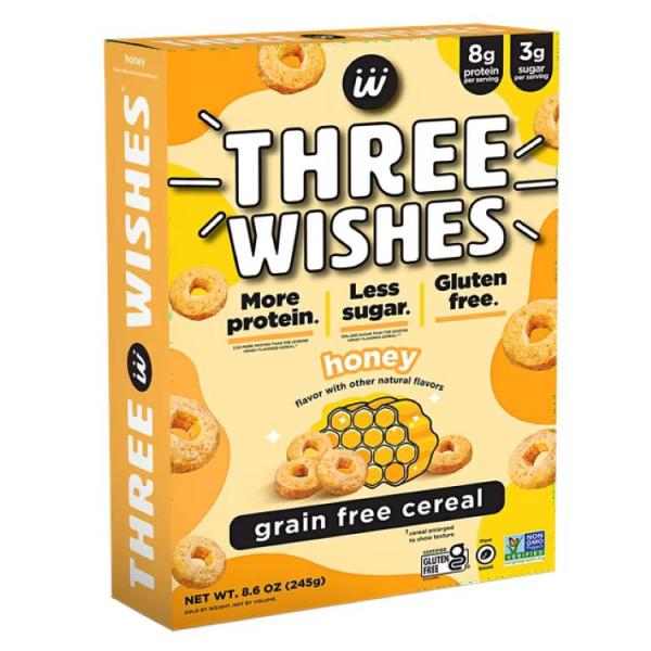 スリーウィッシュズ ハニー グレインフリーシリアル Three Wishes Grain Free Cereal, Honey, Gluten-Free 【お取 お取り寄せ