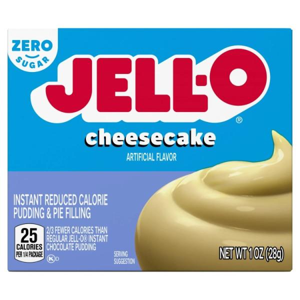 ジェロ チーズケーキ ゼロシュガー インスタント低カロリープリン＆パイフィリングミックス 28g Jell-O Cheesecake Zero Sugar In お取り寄せ