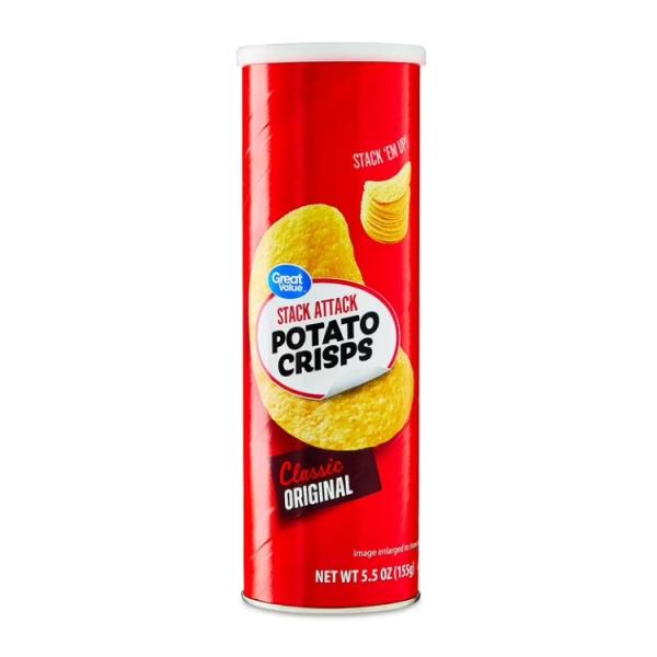 【ウォルマートブランド】グレートバリュー スタックアタック オリジナルポテトチップス 155g Great Value Stack Attack Origina お取り寄せ