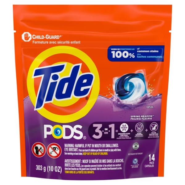 お取り寄せ タイドポッズ 洗濯洗剤パック スプリングメドウの香り 14個 Tide PODS Laundry Detergent Pacs, Spring Me