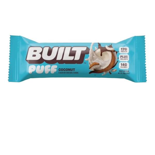 ビルト パフ プロテインバー ココナッツ 40g 1本 BUILT Puff Protein Bar, Coconut, Single 1.41 oz Bar  お取り寄せ