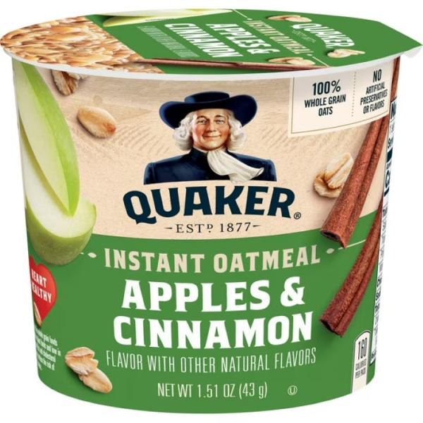 クエーカー インスタントオートミール アップルシナモン クイッククックオートミール 43g Quaker Instant Oatmeal, Apple Cinn お取り寄せ