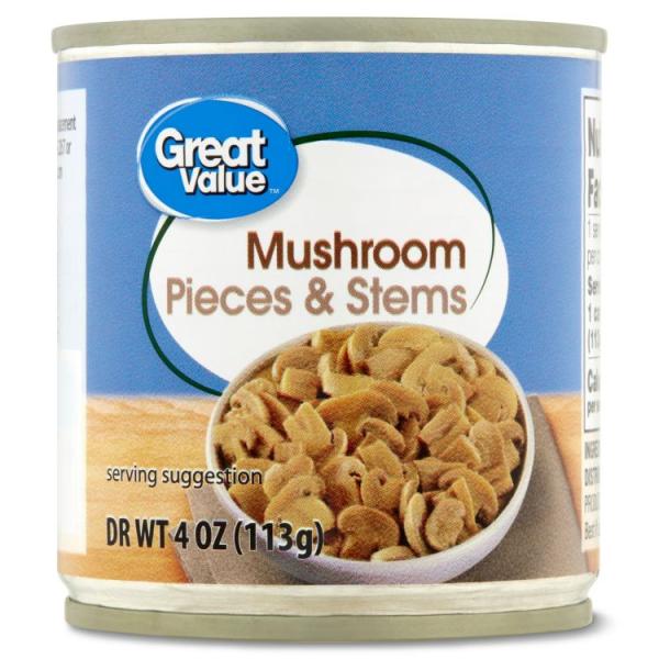 【ウォルマートブランド】グレートバリュー マッシュルーム ピース＆ステム入り 113g Great Value Mushrooms Pieces and Ste お取り寄せ