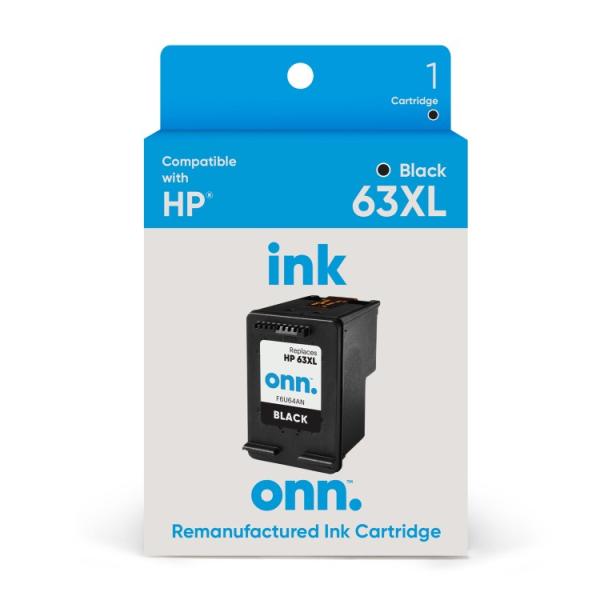 お取り寄せ オン HP63XL再生インクカートリッジ ブラック onn HP 63XL Printer Ink Cartridge, Black (Remanu