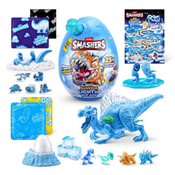 お取り寄せ ズル スマッシャーズ メガジュラシック 発光アイスエイジ卵 25点以上 3歳以上 ZURU Smashers Mega Jurassic